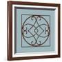 Chocolate and Blue Ironwork VI-Chariklia Zarris-Framed Art Print