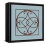 Chocolate and Blue Ironwork VI-Chariklia Zarris-Framed Stretched Canvas