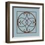 Chocolate and Blue Ironwork VI-Chariklia Zarris-Framed Art Print