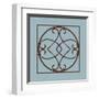 Chocolate and Blue Ironwork VI-Chariklia Zarris-Framed Art Print