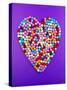 Chocolate Beans Forming Heart-null-Stretched Canvas