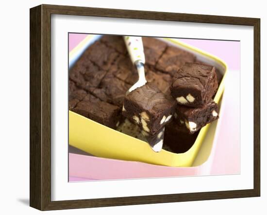 Chocolate Brownies in a Box-Dave King-Framed Photographic Print