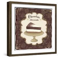 Chocolate Cheesecake in a Vintage Frame-Milovelen-Framed Art Print