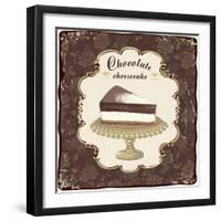 Chocolate Cheesecake in a Vintage Frame-Milovelen-Framed Art Print