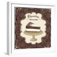 Chocolate Cheesecake in a Vintage Frame-Milovelen-Framed Art Print