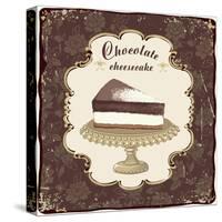 Chocolate Cheesecake in a Vintage Frame-Milovelen-Stretched Canvas