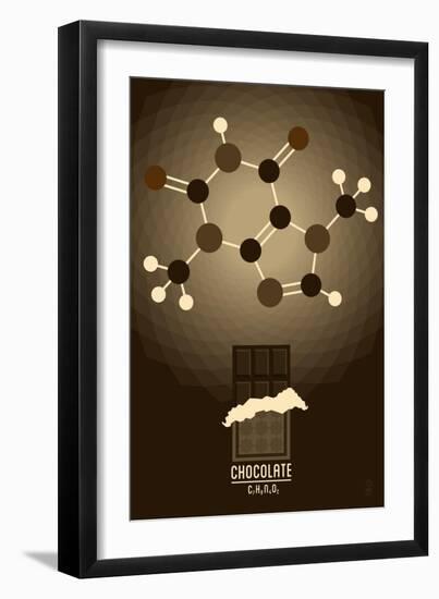 Chocolate - Chemical Elements-Lantern Press-Framed Art Print