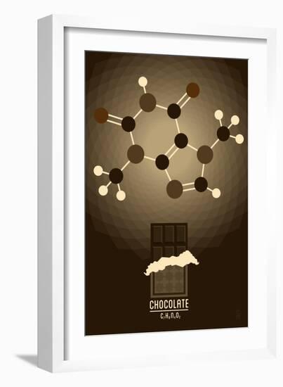 Chocolate - Chemical Elements-Lantern Press-Framed Art Print