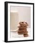 Chocolate Chip Cookies and a Glass of Milk-null-Framed Photographic Print