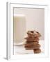Chocolate Chip Cookies and a Glass of Milk-null-Framed Photographic Print