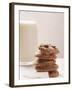 Chocolate Chip Cookies and a Glass of Milk-null-Framed Photographic Print