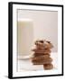 Chocolate Chip Cookies and a Glass of Milk-null-Framed Photographic Print