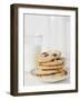 Chocolate Chip Cookies and Glass of Milk-null-Framed Photographic Print