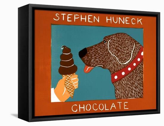 Chocolate Chocolate Dog-Stephen Huneck-Framed Stretched Canvas