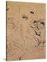 Chocolate Dancing in Achille's Bar, Drawing, 1894-Henri de Toulouse-Lautrec-Stretched Canvas