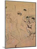 Chocolate Dancing in Achille's Bar, Drawing, 1894-Henri de Toulouse-Lautrec-Mounted Giclee Print