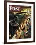 "Chocolate Easter Bunnies" Saturday Evening Post Cover, March 25, 1950-Stevan Dohanos-Framed Giclee Print