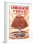 Chocolate Fudge Ice Cream-null-Framed Art Print