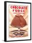 Chocolate Fudge Ice Cream-null-Framed Art Print