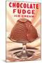 Chocolate Fudge Ice Cream-null-Mounted Art Print