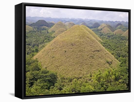 Chocolate Hills, Bohol Island, the Philippines, Southeast Asia-De Mann Jean-Pierre-Framed Stretched Canvas