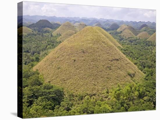 Chocolate Hills, Bohol Island, the Philippines, Southeast Asia-De Mann Jean-Pierre-Stretched Canvas