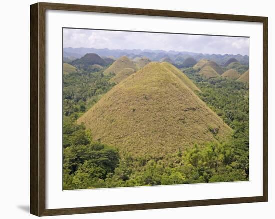 Chocolate Hills, Bohol Island, the Philippines, Southeast Asia-De Mann Jean-Pierre-Framed Photographic Print