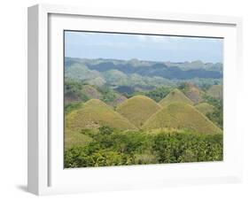 Chocolate Hills, Conical Hills in Tropical Limestone Karst, Carmen, Bohol, Philippines-null-Framed Photographic Print
