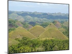 Chocolate Hills, Conical Hills in Tropical Limestone Karst, Carmen, Bohol, Philippines-null-Mounted Photographic Print