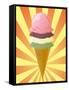 Chocolate Ice Cream Cone-kgtoh-Framed Stretched Canvas