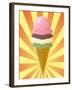 Chocolate Ice Cream Cone-kgtoh-Framed Art Print