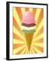 Chocolate Ice Cream Cone-kgtoh-Framed Art Print