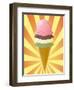 Chocolate Ice Cream Cone-kgtoh-Framed Art Print