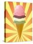 Chocolate Ice Cream Cone-kgtoh-Stretched Canvas