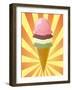 Chocolate Ice Cream Cone-kgtoh-Framed Art Print