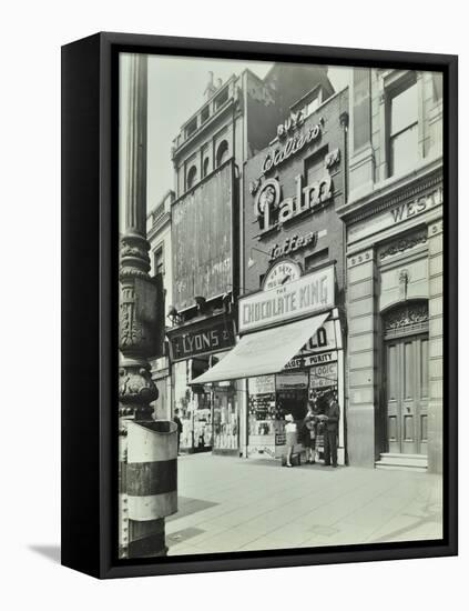 Chocolate King Sweetshop, Upper Street, Islington, London, 1944-null-Framed Stretched Canvas