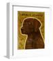 Chocolate Lab (NEW)-John W^ Golden-Framed Art Print