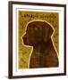 Chocolate Lab (NEW)-John W^ Golden-Framed Art Print