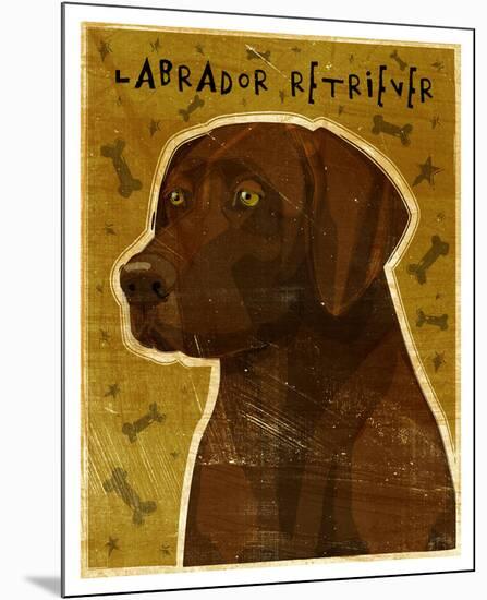 Chocolate Lab (NEW)-John W^ Golden-Mounted Art Print