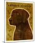 Chocolate Lab (NEW)-John W^ Golden-Mounted Art Print