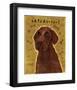 Chocolate Labradoodle-John Golden-Framed Giclee Print