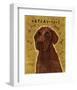 Chocolate Labradoodle-John Golden-Framed Giclee Print