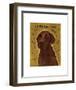 Chocolate Labradoodle-John W^ Golden-Framed Art Print