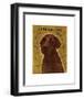 Chocolate Labradoodle-John W^ Golden-Framed Art Print