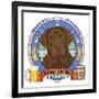 Chocolate Labrador Beer Label-Tomoyo Pitcher-Framed Giclee Print