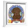 Chocolate Labrador Beer Label-Tomoyo Pitcher-Framed Giclee Print