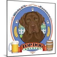 Chocolate Labrador Beer Label-Tomoyo Pitcher-Mounted Giclee Print