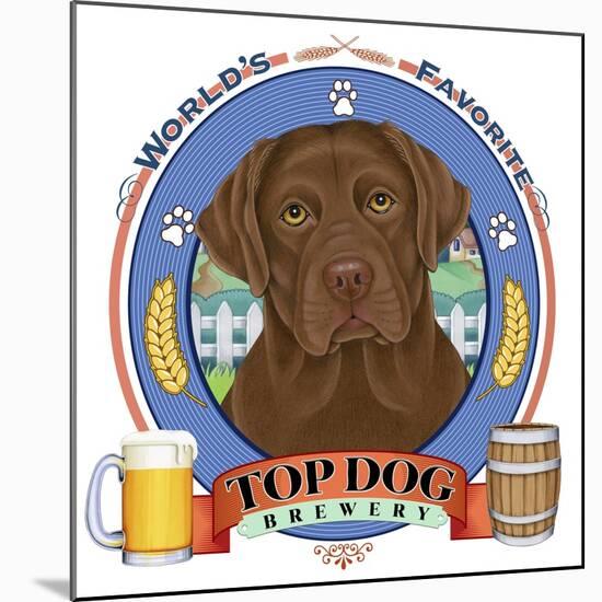 Chocolate Labrador Beer Label-Tomoyo Pitcher-Mounted Giclee Print