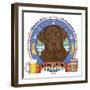 Chocolate Labrador Beer Label-Tomoyo Pitcher-Framed Giclee Print