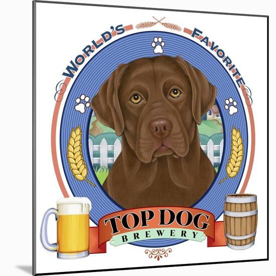 Chocolate Labrador Beer Label-Tomoyo Pitcher-Mounted Giclee Print